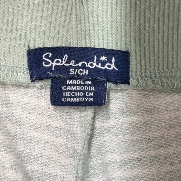 Splendid Green and White Pajamas Relaxed Fit Elastic Waistband - Picture 2 of 4